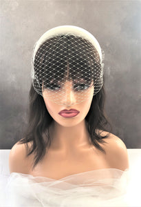 Ivory Silk Padded Headband, Duchess Satin Headband, Bridal Headpiece