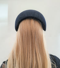 Load image into Gallery viewer, Dark Blue Bandeau Fascinator, Halo Sinamay Headpiece, 11 cms Wide