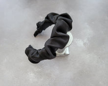 Load image into Gallery viewer, Silk Headband Ruched Ruffle Scrunchie Design