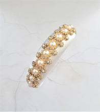 Load image into Gallery viewer, Ivory Silk Jewelled Padded Headband