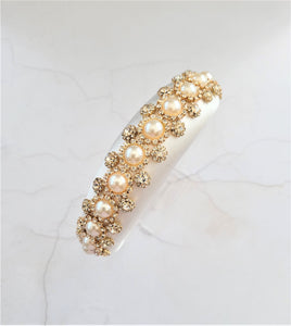 Ivory Silk Jewelled Padded Headband